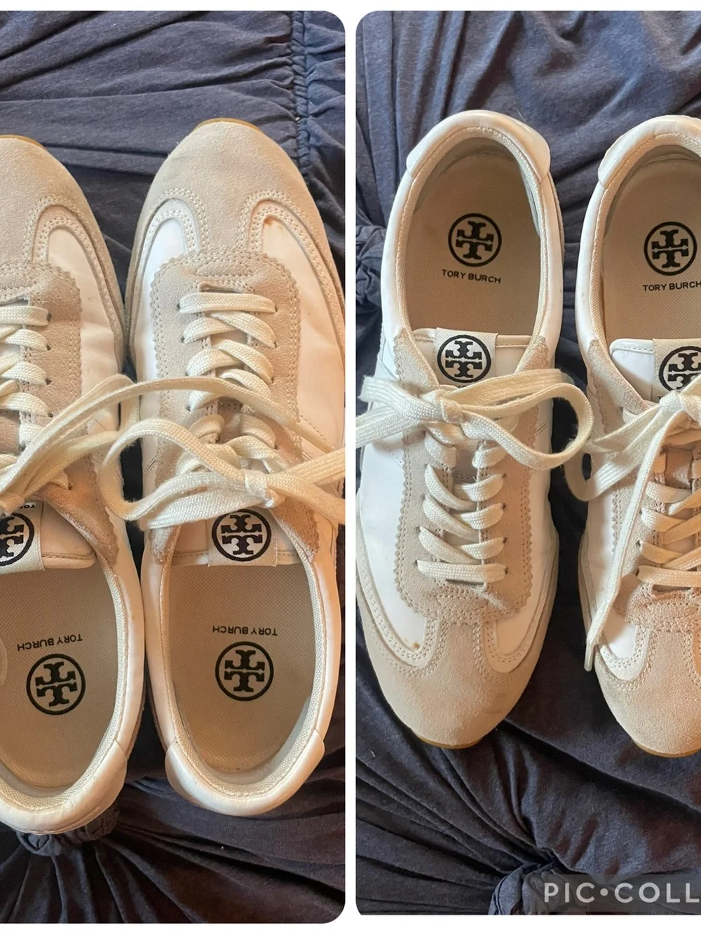 Tory Burch Hank Suede-Trim Sneakers- Sz. 9.5